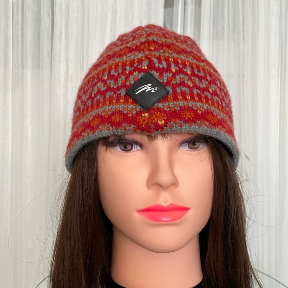 Merkley headgear vail bright multi colour red orange yellow grey! beanie/hat